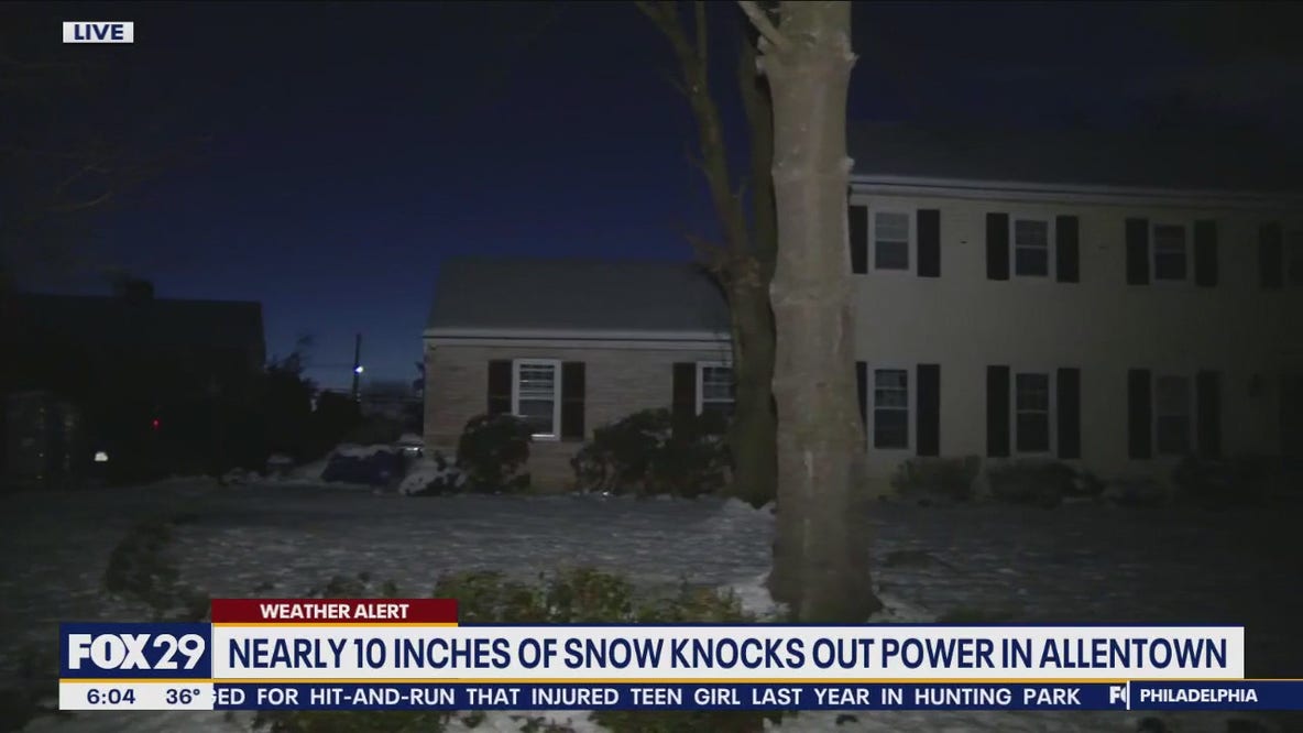 Thousands still in the dark after nearly 10 inches of snow knocks out power in Allentown